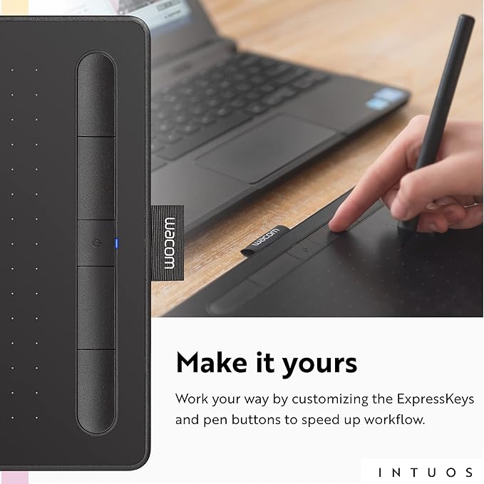 Wacom Intuos Small Bluetooth Graphics Drawing Tablet, 4 Customizable ExpressKeys - Image 3