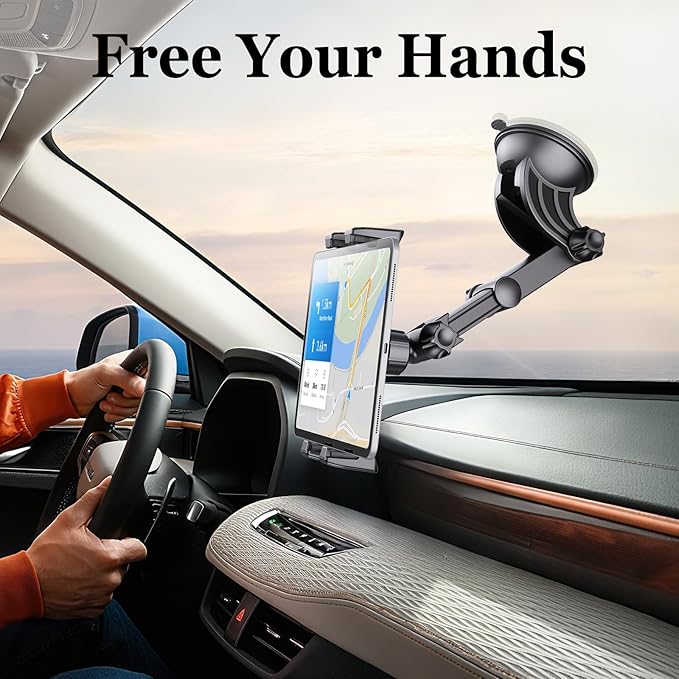 OHLPRO Tablet Holder for Car Dashboard Windshield Wall Desk, Adjustable Stand - Image 8
