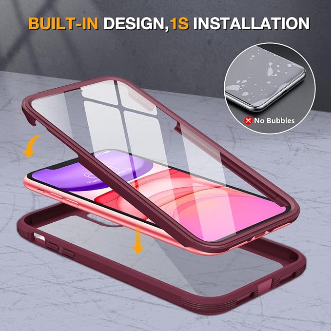 Miracase Glass Series for iPhone 11 Case 6.1 inch, Upgraded Full-Body Rugged - Image 2