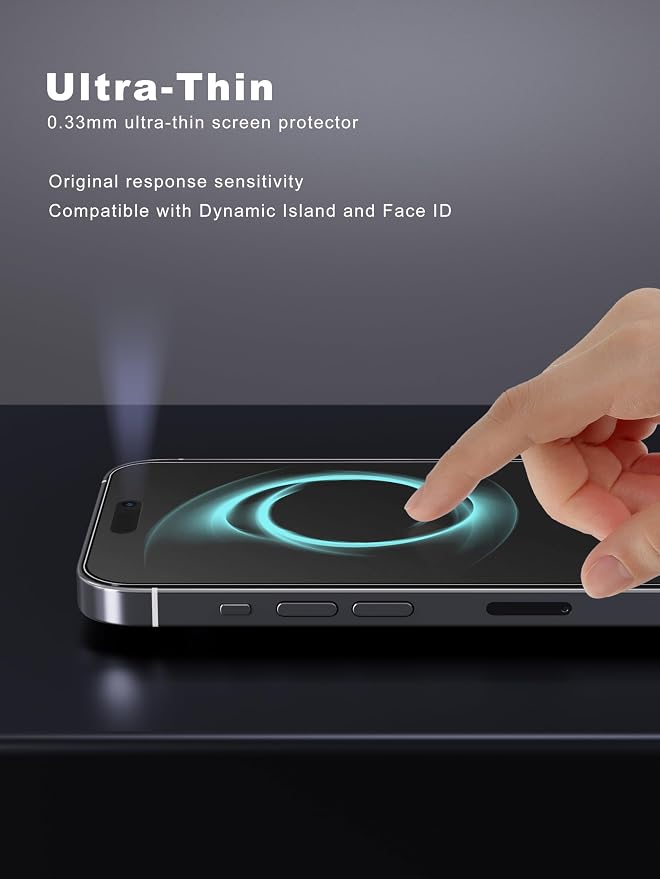 2 Pack Matte Screen Protector for iPhone 15 Pro 6.1 inch, Anti-Fingerprint & - Image 5