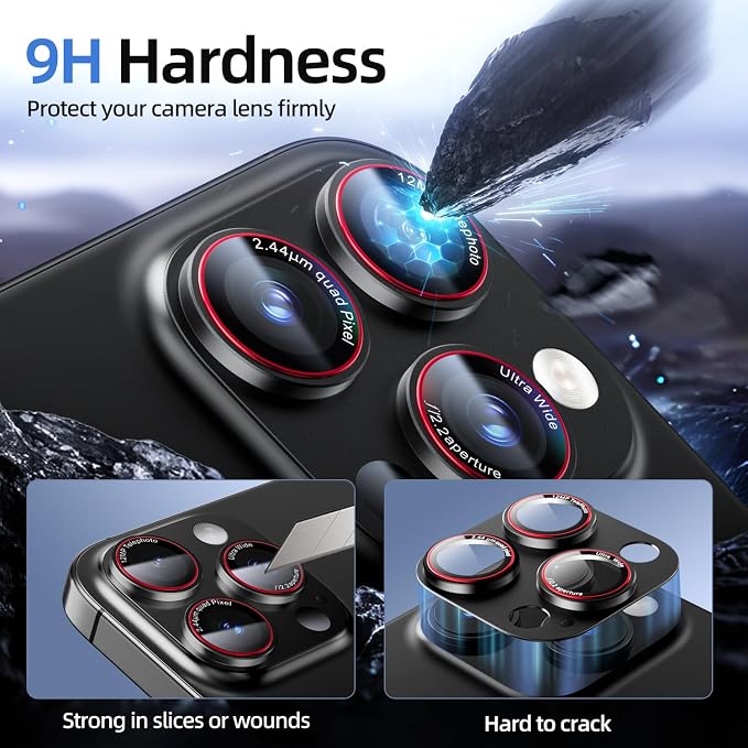 Camera Lens Protector for iPhone 16 Pro Max/iPhone 16 Pro/iPhone 15 Pro - Image 2