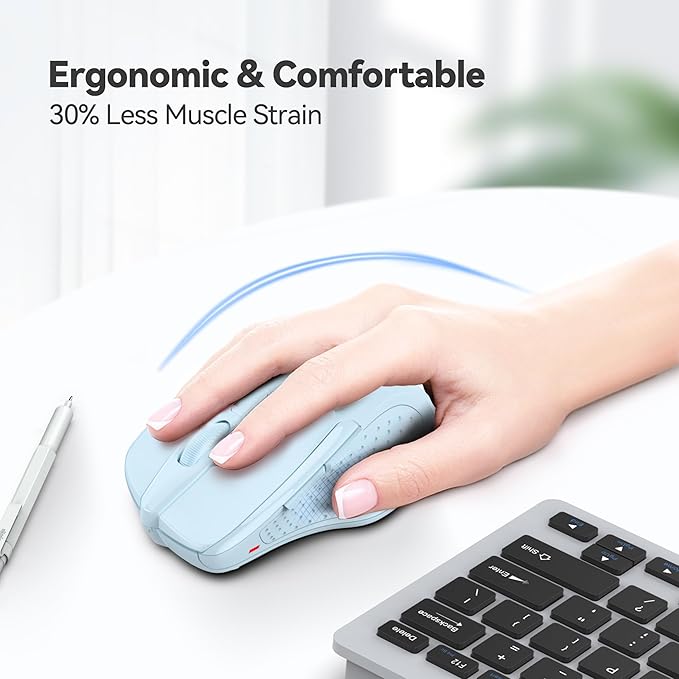 TECKNET Wireless Mouse, 2.4G Ergonomic Optical Mouse, Computer Mouse - Image 3