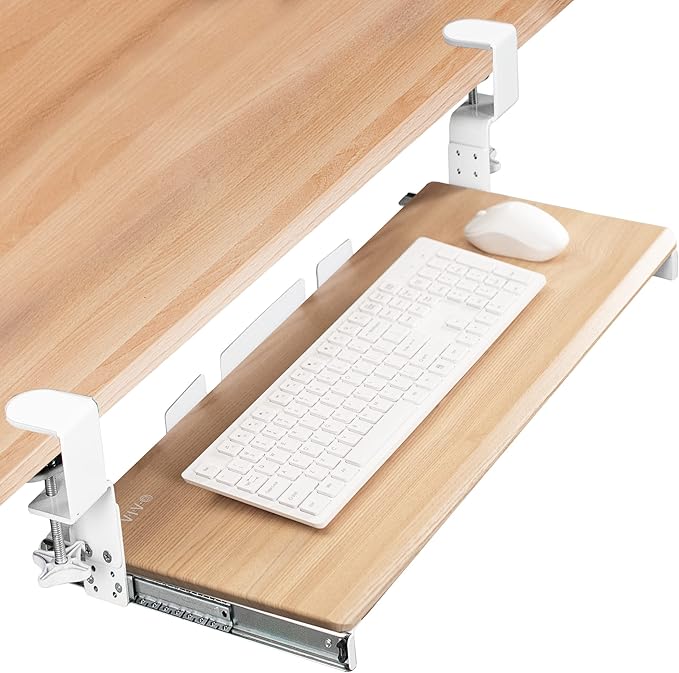 VIVO Large Height Adjustable Under Desk Keyboard Tray, C-clamp Mount System by VIVO