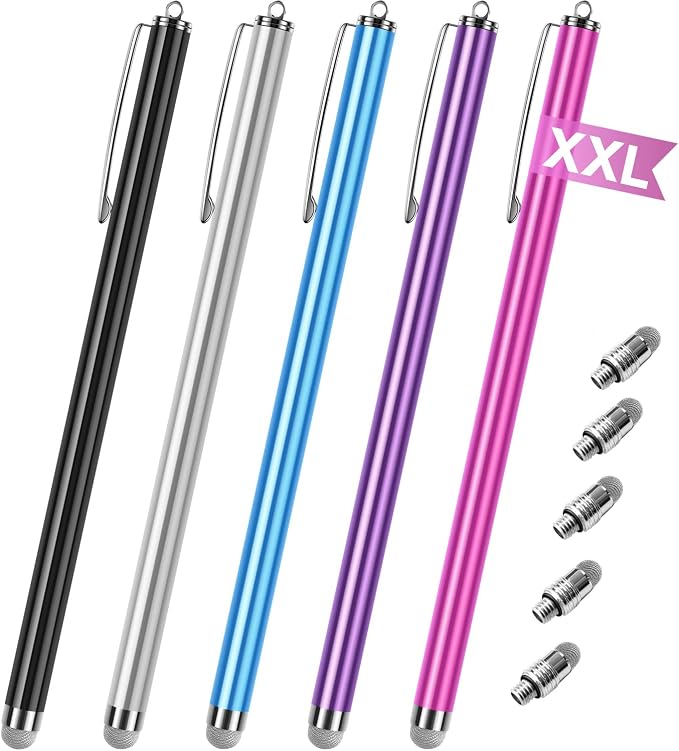Stylus pens for Touch Screens Fiber mesh Tips High Sensitivity & Fine Point by GUUGEI