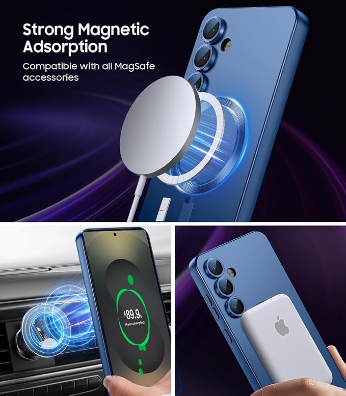 Magnetic for Samsung Galaxy S25 Case Slim Soft Silicone Bumper Shockproof - Image 3