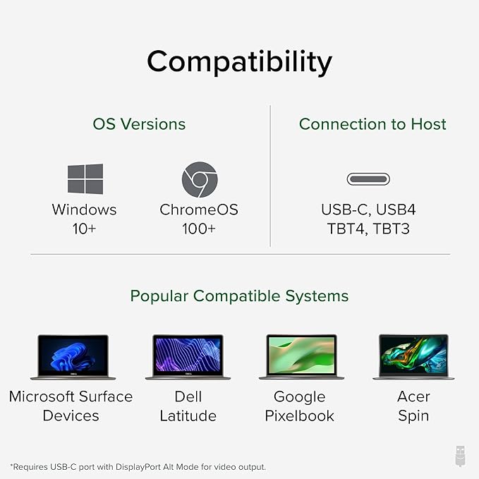 Plugable USB-C Docking Station Dual 4K 60Hz HDMI, 65W Charging, Gigabit Ethernet - Image 6