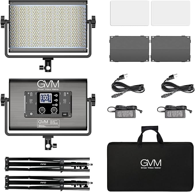 GVM 1300D RGB LED Video Light, 65W Video Lighting Kit - Image 7
