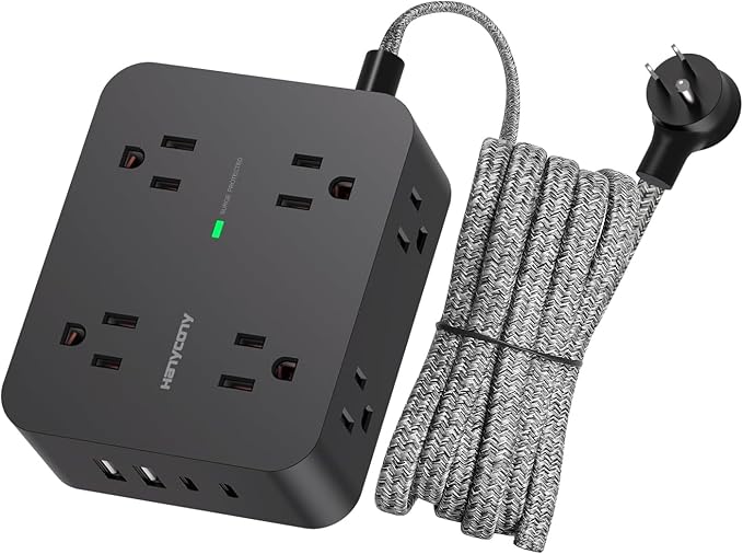 Power Strip Surge Protector, HANYCONY 8 Outlets by HANYCONY