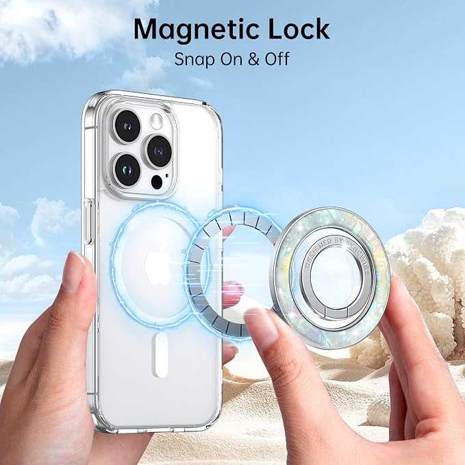Syncwire Magnetic Phone Grip for MagSafe, Colorful Shell Magnetic Phone Ring - Image 4
