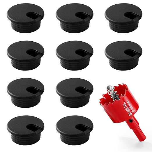 Desk Grommet 1.5 Inch 10 Pieces, Desk Hole Cover by XIOGZAXI