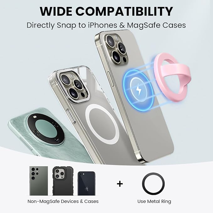 Magnetic Silicone Ring Grip Phone Holder, Loop Grip Phone Holder, Magnetic - Image 4