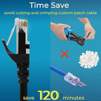Rapink Patch Cables Cat6 1ft, Ethernet Patch Cable 10G, Cat 6 Patch Cable - Image 3