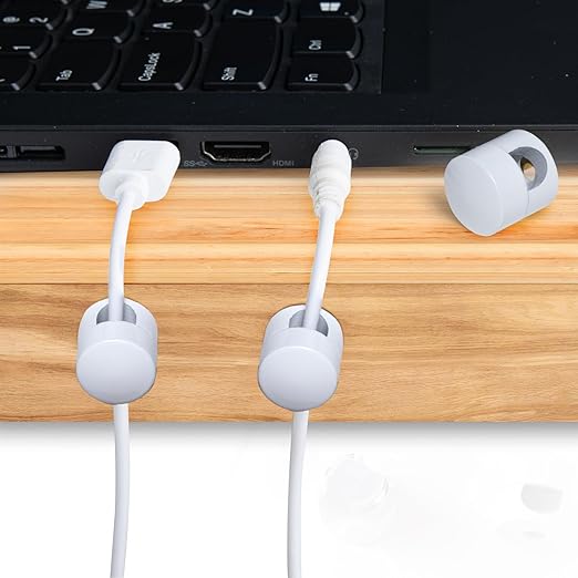 2 Sets Charger Holders for Cords, Adhesive Metal Cord Clips, Cable Management - Image 6
