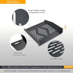 RIVECO 2U Server Rack Shelves for 19" Network Cabinet, Rack Mount Vented - Image 3