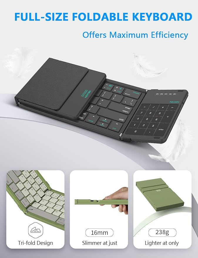 Nillkin Foldable Keyboard with Touchpad, Full Size Keys, Large Trackpad Small - Image 7
