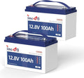 12V 100Ah Pro LiFePO4 Battery 2 Packs, Grade A Battery Cells, Group 31 Deep by Timeusb
