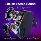 Computer Speakers, 4 Dynamic Lighting Modes, AC Adapter Powered and 3.5mm - Image 2