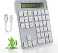 2-in-1 Wireless Number Pad & Calculator, 34-Key Portable Number Pad by Rytaki+Pro