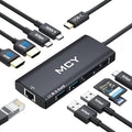 MCY USB C Hub, Laptop Docking Station Dual Monitor Single 8K, 10 in 1 Type-C by MCYDigtal
