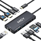 MCY USB C Hub, Laptop Docking Station Dual Monitor Single 8K, 10 in 1 Type-C by MCYDigtal