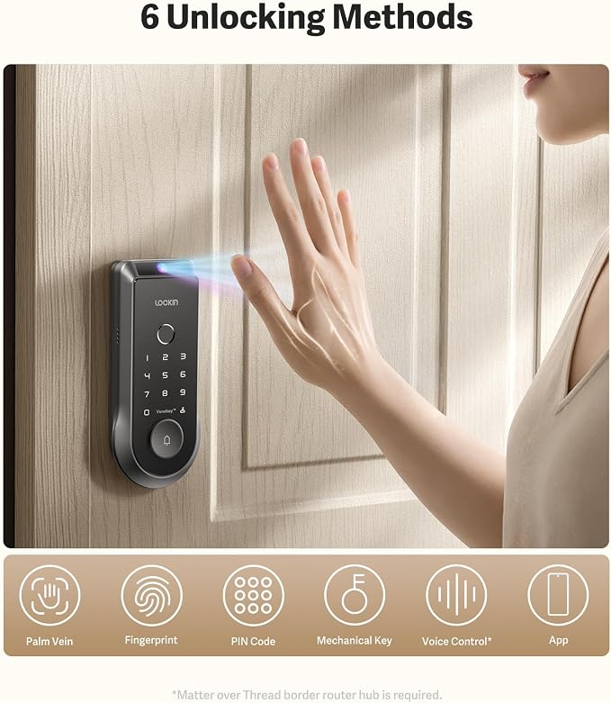Lockin Veno Smart Lock with Palm Vein, Keyless Entry Smart Locks - Image 2