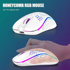 RedThunder K84 Wireless Keyboard and Mouse Combo, Rainbow Backlit Rechargeable - Image 4