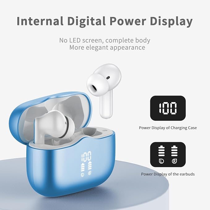 Wireless Earbuds, New Wireless Earphones HiFi Stereo Deep Bass 40H Playtime - Image 5