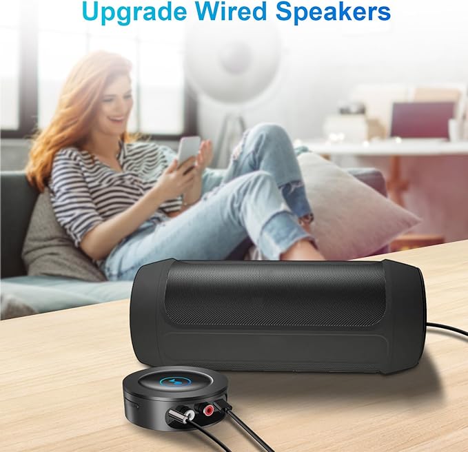 Bluetooth 5.2 Receiver for Home Stereo, RCA & 3.5mm AUX Out Put, Wireless Audio - Image 5