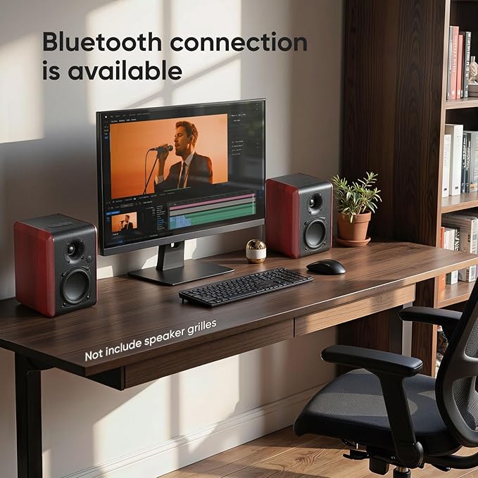 Saiyin Powered Bluetooth Bookshelf Speakers - Image 5