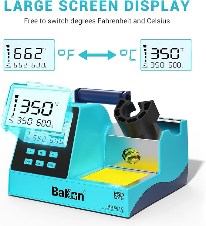 90w Soldering Station, Electronic Digital Display Soldering Iron Station Kit - Image 2