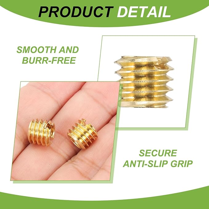 PATIKIL 1/4" Female to 3/8" Male Convert Screws Adapter - Image 3
