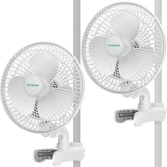 VIVOSUN AeroWave A6 Grow Tent Clip Fan, Patented Portable Auto Oscillating Fan by VIVOSUN