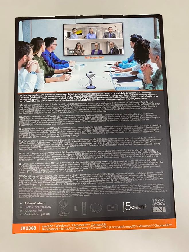 j5create 360 All Around AI-Powered Conference Room Camera - Image 8