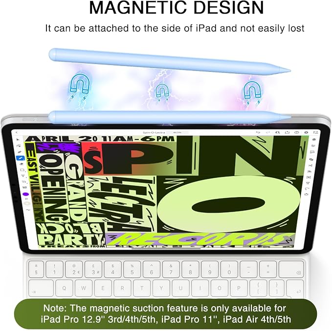 Pen for iPad 2018-2025, HATOKU 15 Mins Fast Charging Pencil 1st Gen - Image 3