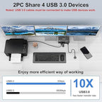 HDMI Displayport KVM Switch 3 Monitors 2 Computers 8K@60Hz/4K@144Hz, USB3.0 KVM - Image 6