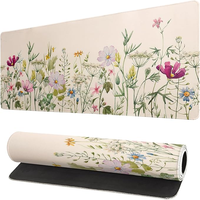 Flower Gaming Mouse Pad Large Mouse Pad by Siski