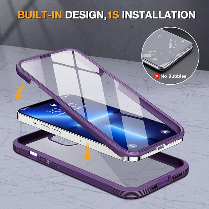 Miracase Glass Case for iPhone 13 Pro Max 6.7 inch, Upgrade Full-Body Clear - Image 4