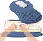 2-in-1 Ergonomic Set, Wave Rise Keyboard Wrist Rest and Massage Bulge Slope by KUOSGM