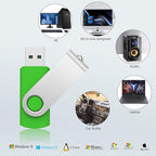 KOOTION 5 Pack 32GB USB 3.0 Flash Drives Swivel USB Stick Thumb Drives - Image 7