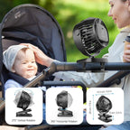 Small Clip on Fan with Remote Control | 8000mAh Battery | 5 Speeds | 5" - Image 5