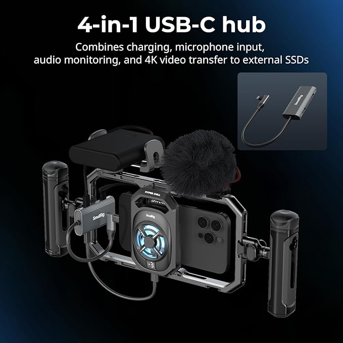SMALLRIG All-in-One Cooling Dual Handle Phone Cage Kit - Image 5
