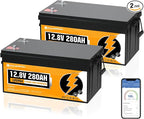 ECO-WORTHY 12V 280Ah 2 Pack LiFePO4 Lithium Battery by ECO-WORTHY