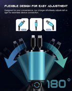Retractable Car Phone Charger, 4 in 1 Fast Charge Car Phone Charger - Image 4