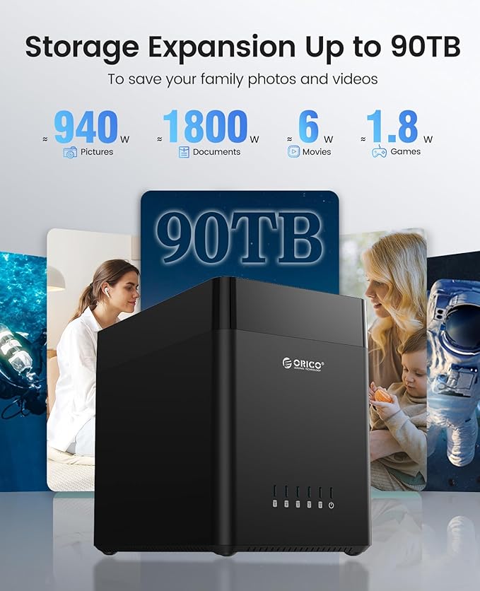 ORICO 5 Bay 3.5inch Hard Drive Enclosure USB 3.0 to SATA Magnetic Tool-Free - Image 3