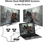 Selore&S-Global USB C to Dual HDMI Adapter 4K @60hz, Type C to HDMI Converter - Image 3