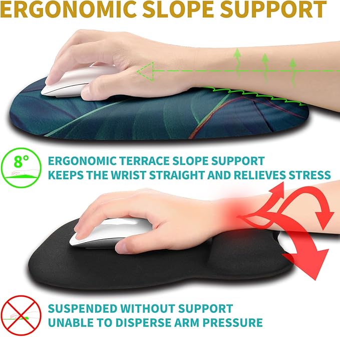 Hokafenle Ergonomic Mouse Pad Wrist Support - Image 3