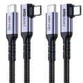 USB4 Cable 3.3FT 2 Packs, 240W USB C to USB C Cable Right Angle, 40 Gbps High by SUMPK
