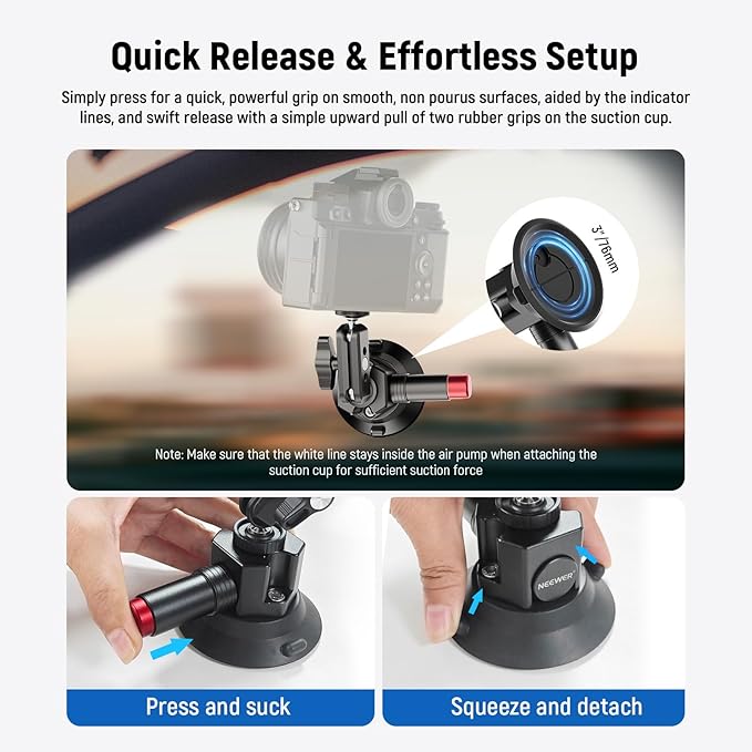 NEEWER 3" Suction Cup Mount - Image 4