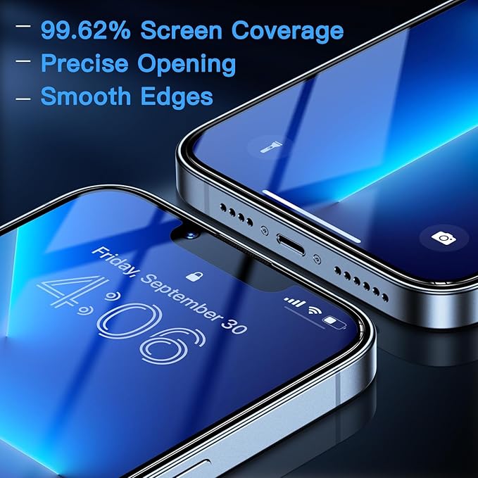 Uyiton Anti-Blue Light for iPhone 14 Plus/iPhone 13 Pro Max Screen Protector - Image 7