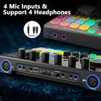 Podcast Equipment Bundle for 4, Audio Interface - Image 8